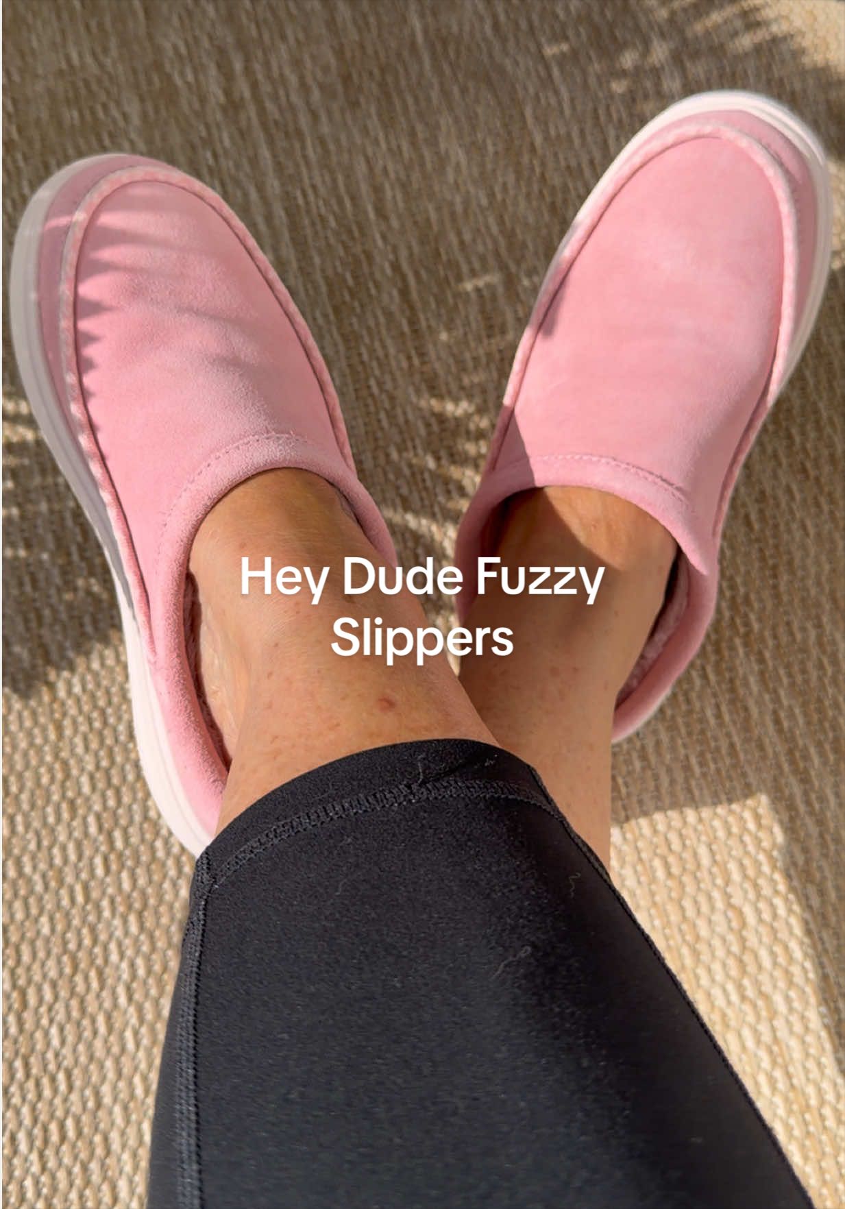 TikTok post by @livingthebreezylife for Hey Dude Shoes. Caption reads: [...] come in pink??? SAY LESS!! @HeyDude....