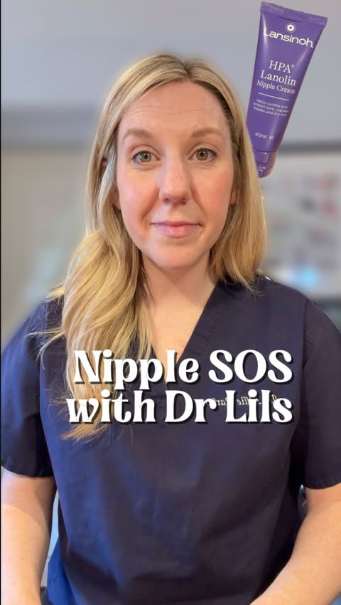 Instagram post by @doctor.lils for Lansinoh. Caption reads: [...] 2. Apply a nipple cream - such as Lansinohs....