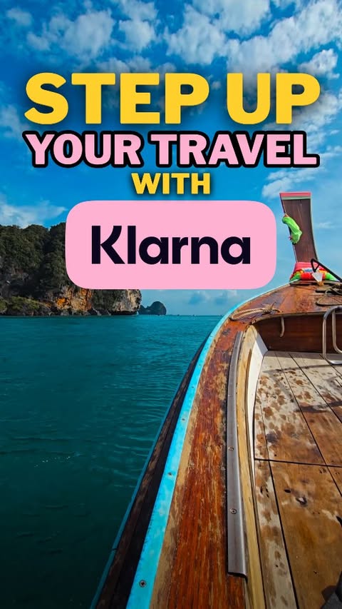 Instagram post by @adventure.amore for Klarna. Caption reads: #ad Most people think Klarna is just payments.....