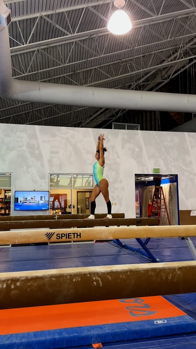 Instagram post by @kayladicello for GK Elite. Caption reads: Back at it! Wearing a @gkelite Season to Aspire....