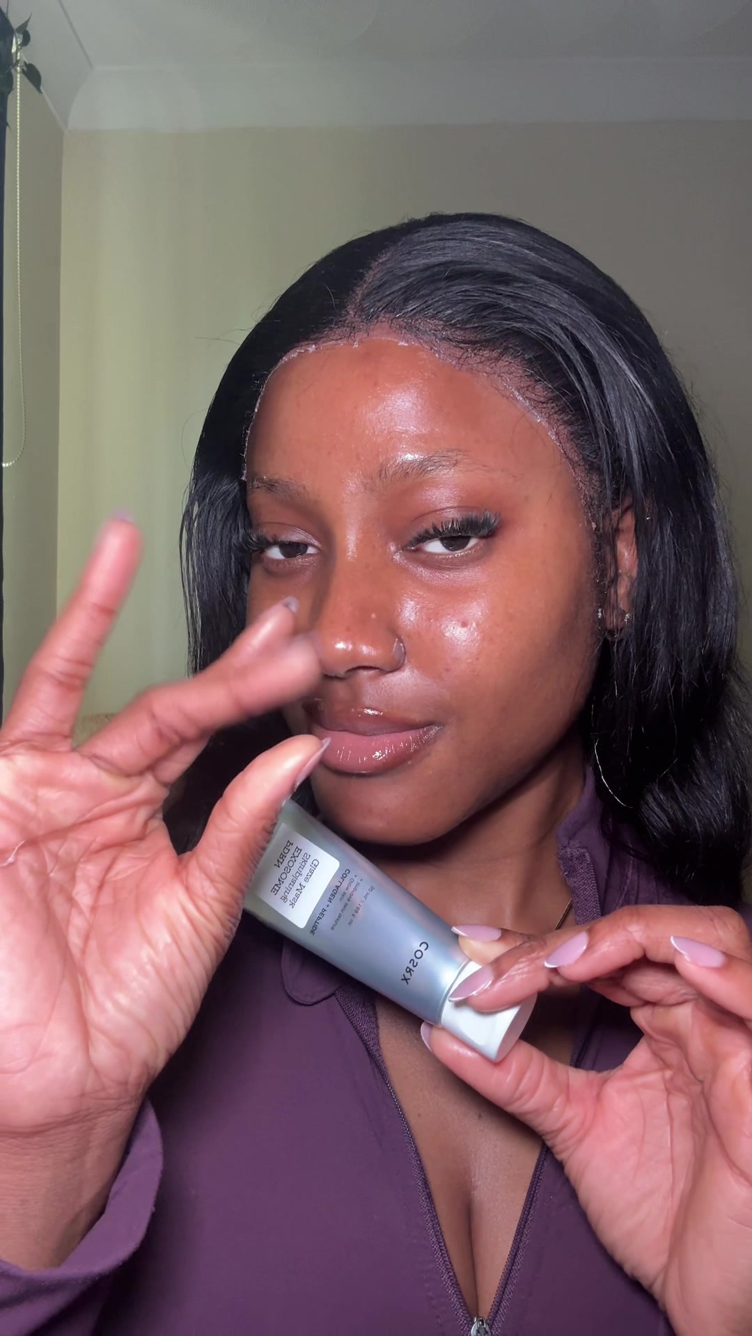 TikTok post by @talkwithdebbyy for 4AM Marketing – Saebyeok Naesi. Caption reads: [...] foreverrr😍 @COSRX Official @4AM Marketing –....