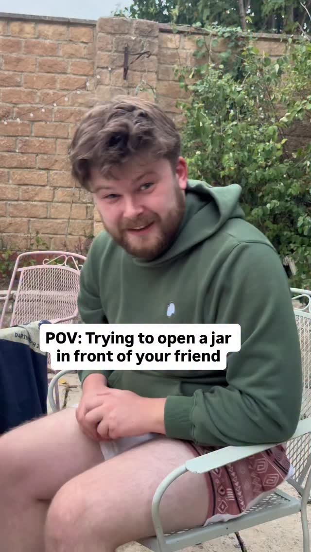 Instagram post by @elliottjcass for Dr. Squatch. Caption reads: AD POV: Trying to open a jar in front of your....