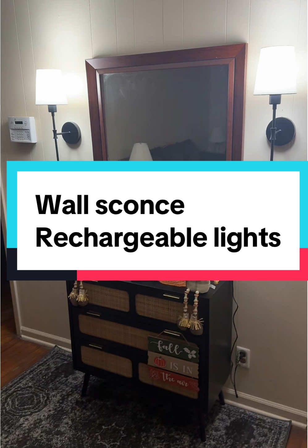 TikTok post by @tamberlynne24 for Belife. Caption reads: [...] #homedecorideas #lamps #lighting @Belifehome.