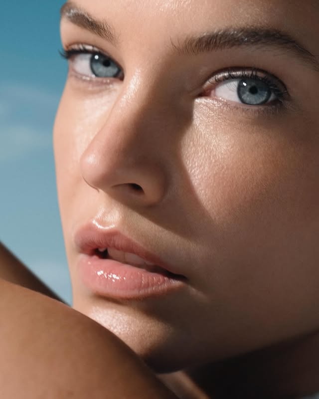 Instagram post by @realbarbarapalvin for BIOTHERM. Caption reads: Finally sharing this! My new @biotherm campaign is....