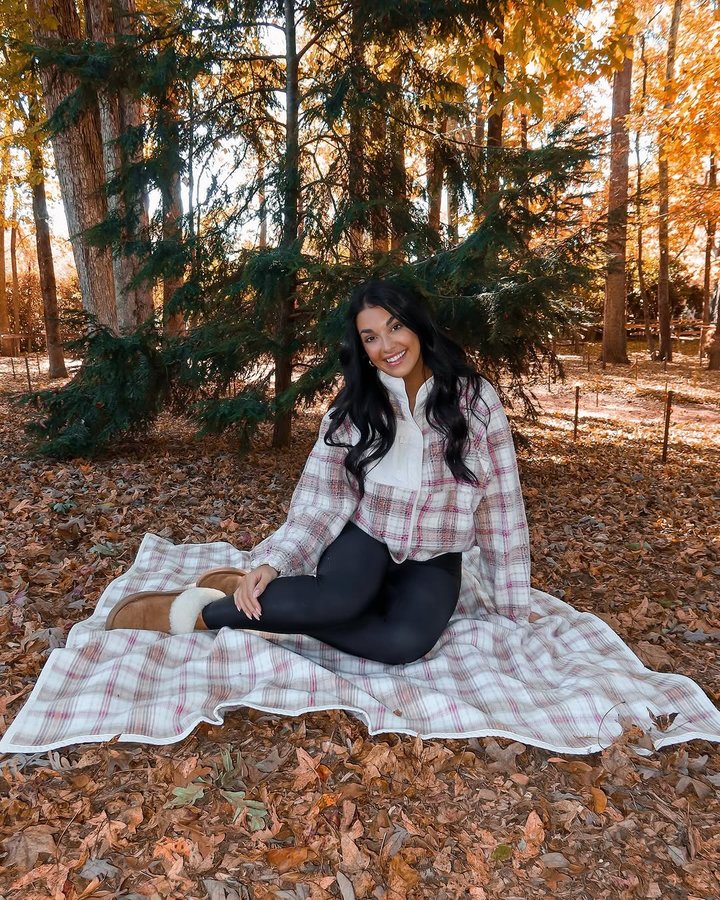 Instagram post by @carlylethornton for Southern Shirt. Caption reads: [...] lovin’ 🍁🍎🎞️ which one of these....