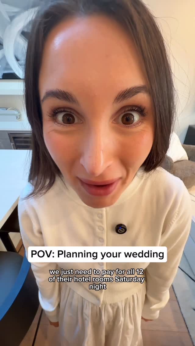 Instagram post by @corporatenatalie for The Knot. Caption reads: Seriously how am I supposed to do this!? Big news....