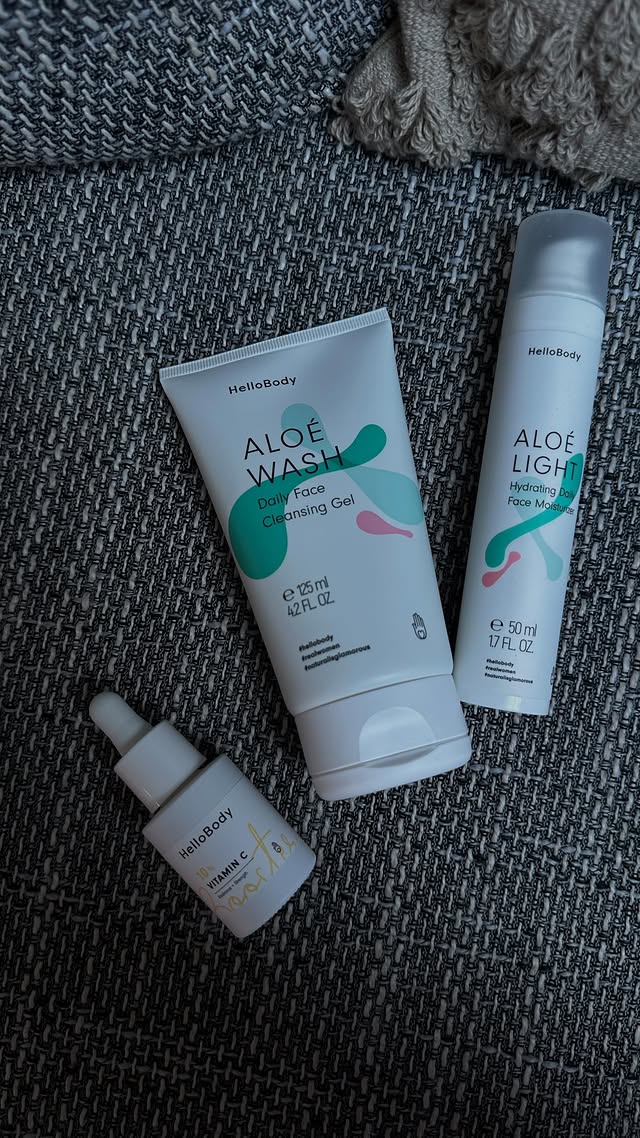 Instagram post by @_majja_m for HelloBody. Caption reads: 🕯️🫧☁️🧴 -Liebs @hellobody -*werbung.