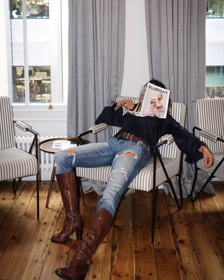 Instagram post by @erialvarezz for Rolla's Jeans. Caption reads: Exhausted and It is still only Monday! This week....