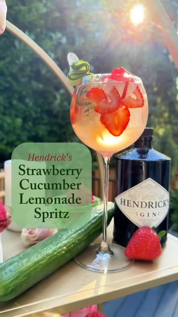 Instagram post by @spiritedla for HENDRICK'S GIN. Caption reads: #hendrickspartner #purewowpartner “Spritz picnic”....