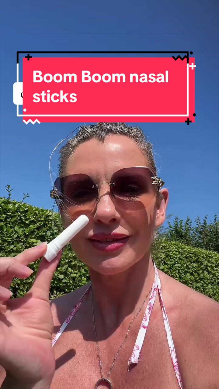 TikTok post by @nikks381 for BoomBoom. Caption reads: @BoomBoom #nasalsticks #vapoursticks [...].