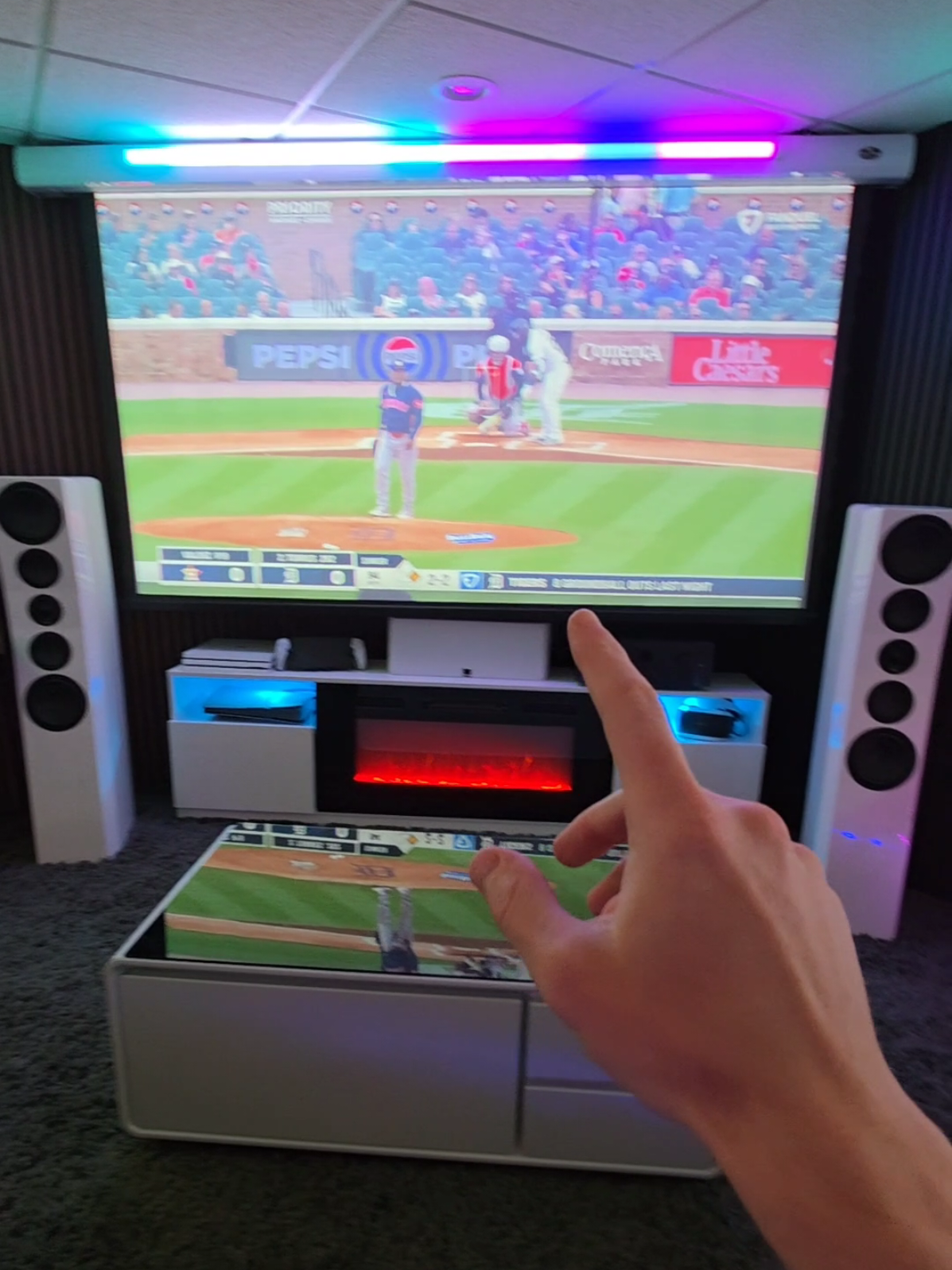 TikTok post by @camxpetra for SwitchBot. Caption reads: [...] #mlb #PS5 #gamer  Thank you @SwitchBot for....