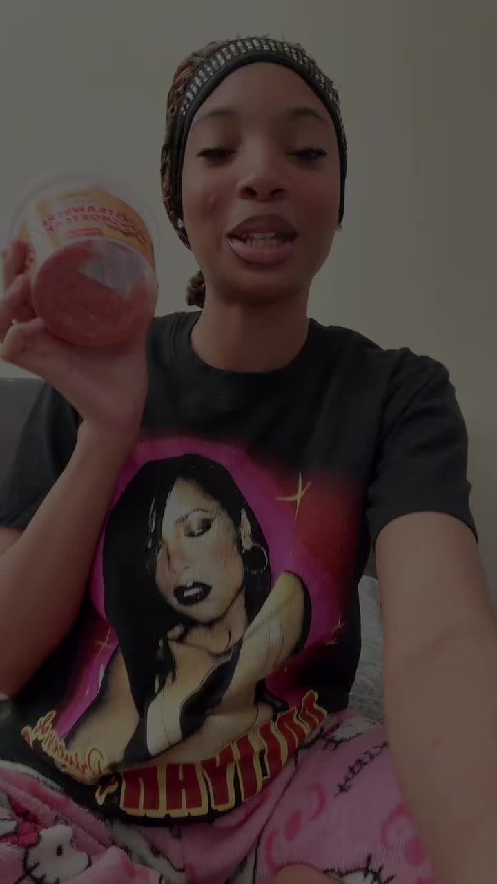TikTok post by @theyluv_kiara6 for G-Box Freeze Dried Candy. Caption reads: Go shop @G-Box Freeze Dried Candy.