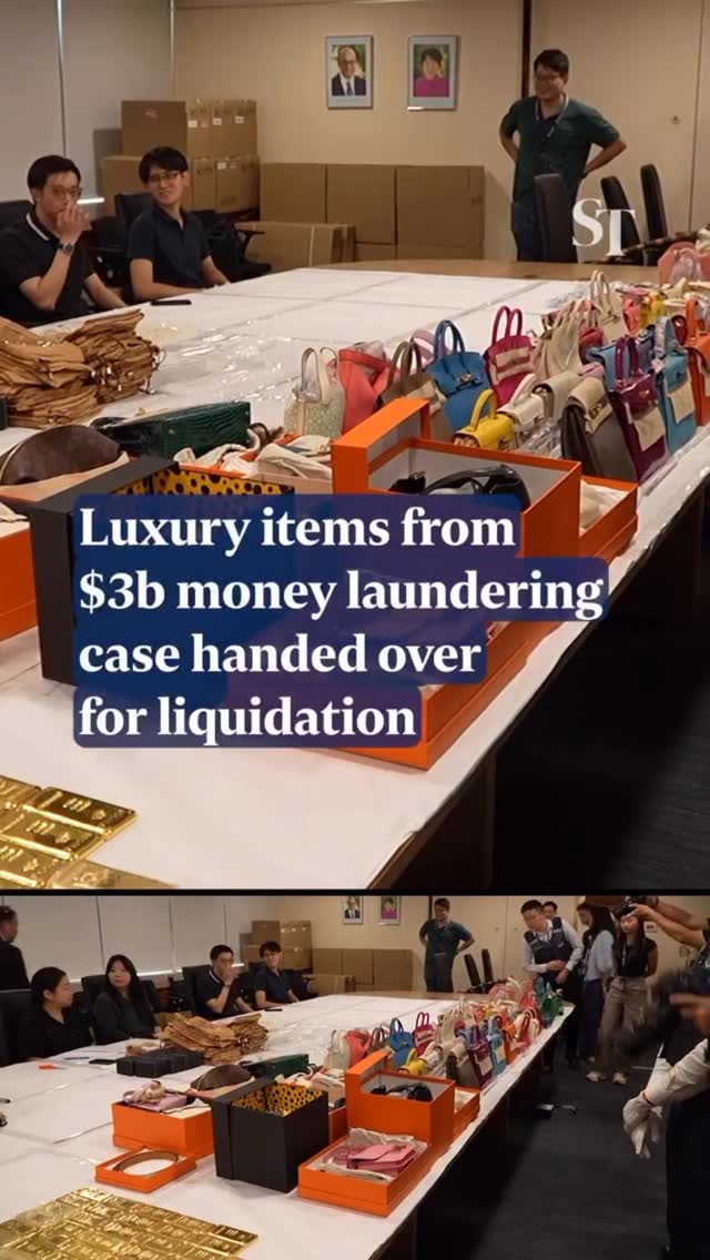 Instagram post by @davincicode7 for The Straits Times. Caption reads: #NEW Singapore is set to sell an eye-watering....