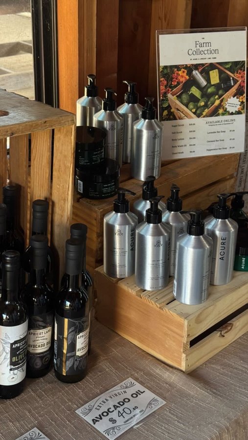 Instagram post by @aria_dewestbrooks for ACURE. Caption reads: @acurebeauty x @apricotlanefarms knew what my....