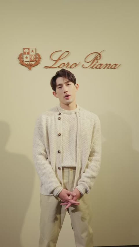 Instagram post by @aydenzs for Loro Piana. Caption reads: when art and colour meet @loropiana....