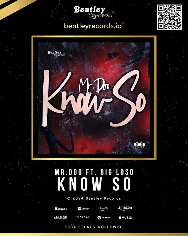 Instagram post by @officialmr.doo for BentleyRecords.io. Caption reads: 🚨🚨🚨@bentleyganggold ⁣⁣⁣⁣New Music “Know So”....