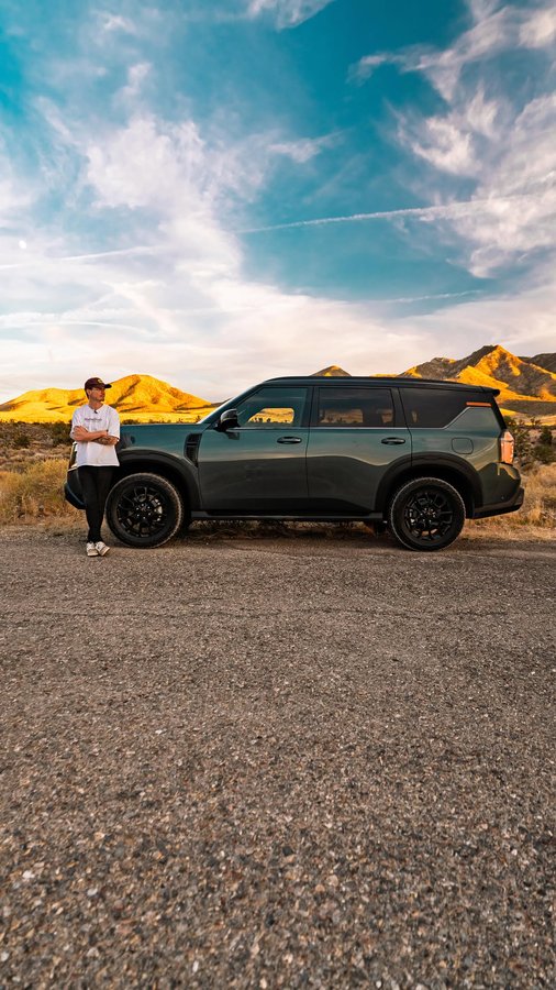 Instagram post by @alex.martini__ for Nissan USA. Caption reads: Sorry about the dirt, @nissanusa 😅
#cars #nissan....