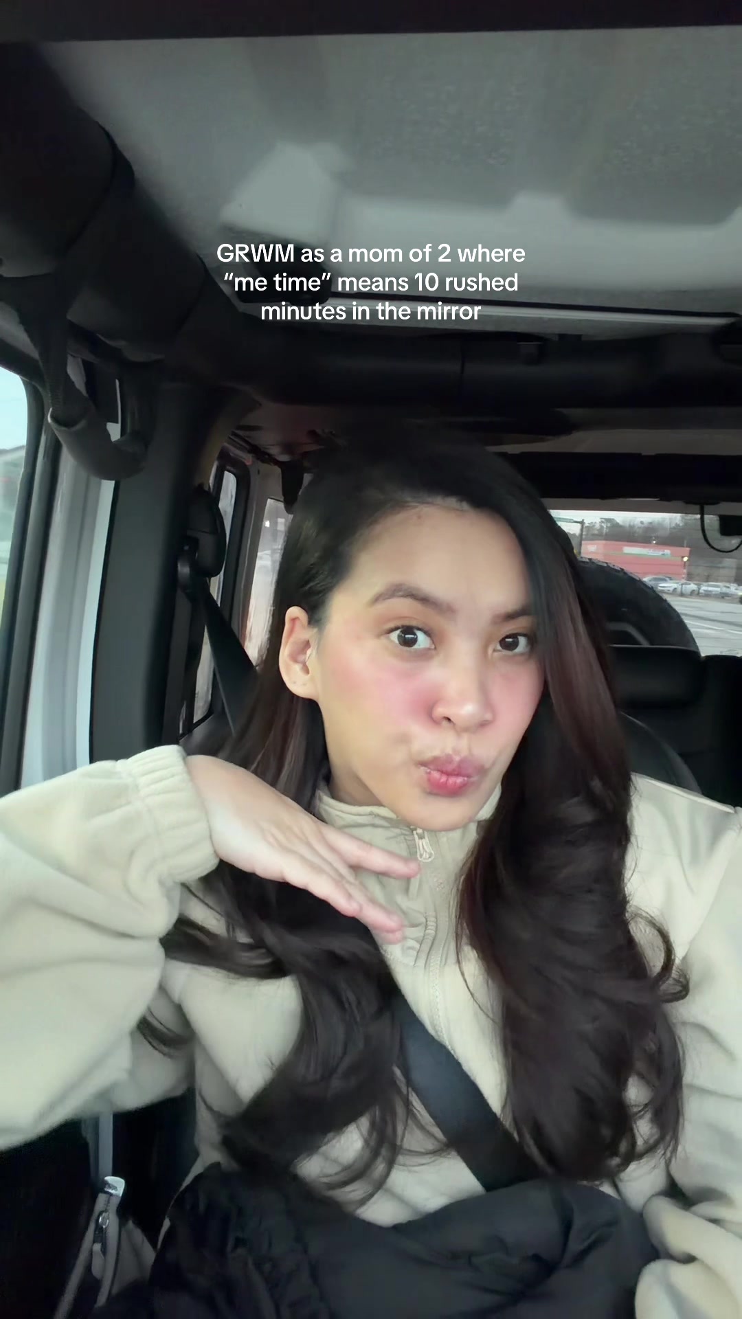 TikTok post by @inq.jellieishikawa for d’Alba. Caption reads: [...] Blush @fwee Lip Combo #ucoolme #anua #dalba....