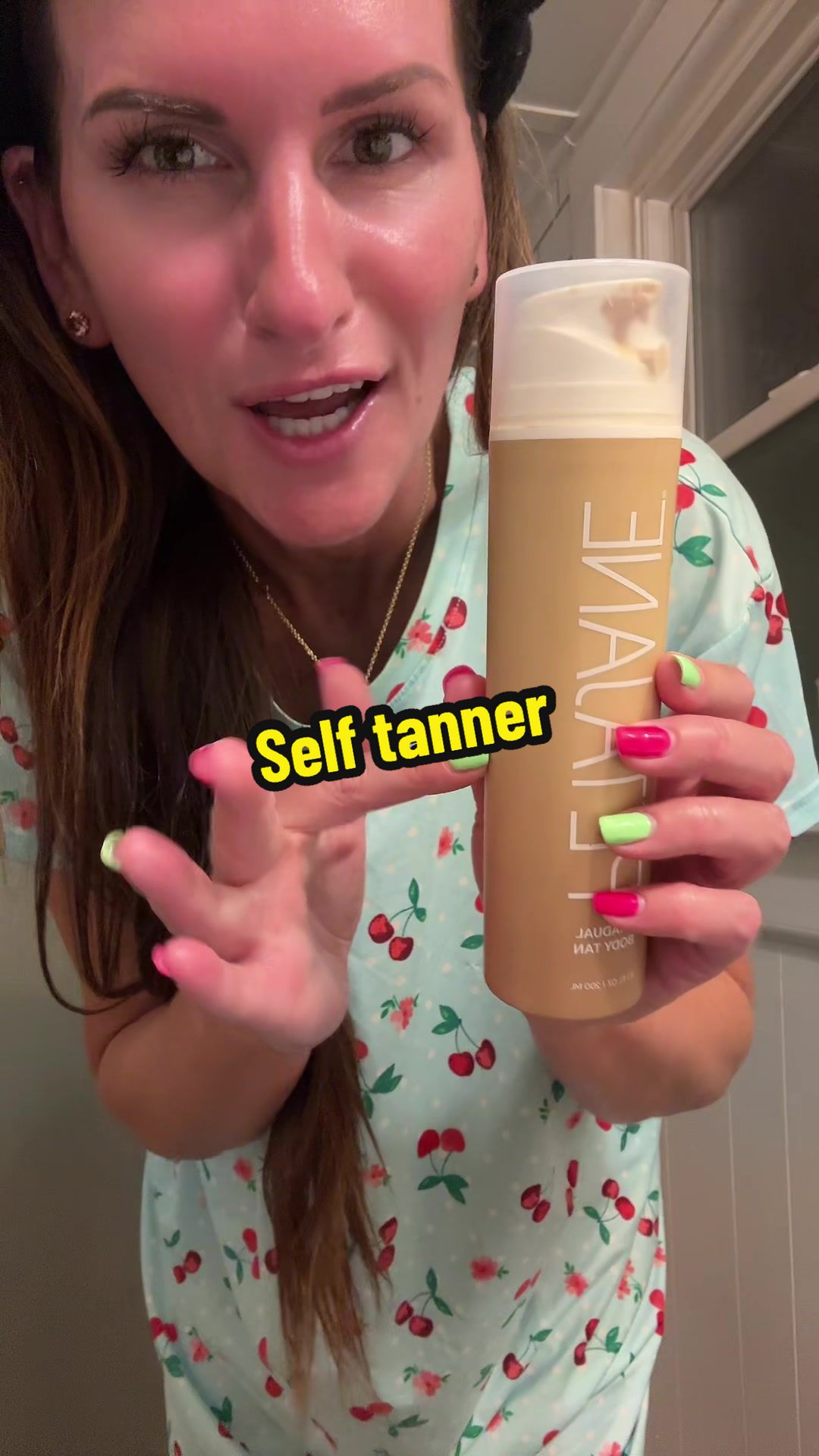 TikTok post by @cbrickard for Peta Jane Beauty. Caption reads: Gradual self Tan @Peta Jane Beauty .