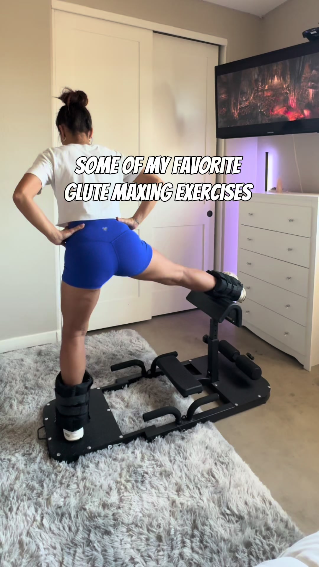 TikTok post by @mock2pac for Lifepro Fitness. Caption reads: #homeworkout #homegym#glutesworkout @lifepro.