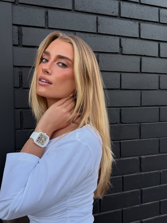 Instagram post by @grace.hayden_ for Rado. Caption reads: [...] move with me. I’ve been wearing the new....
