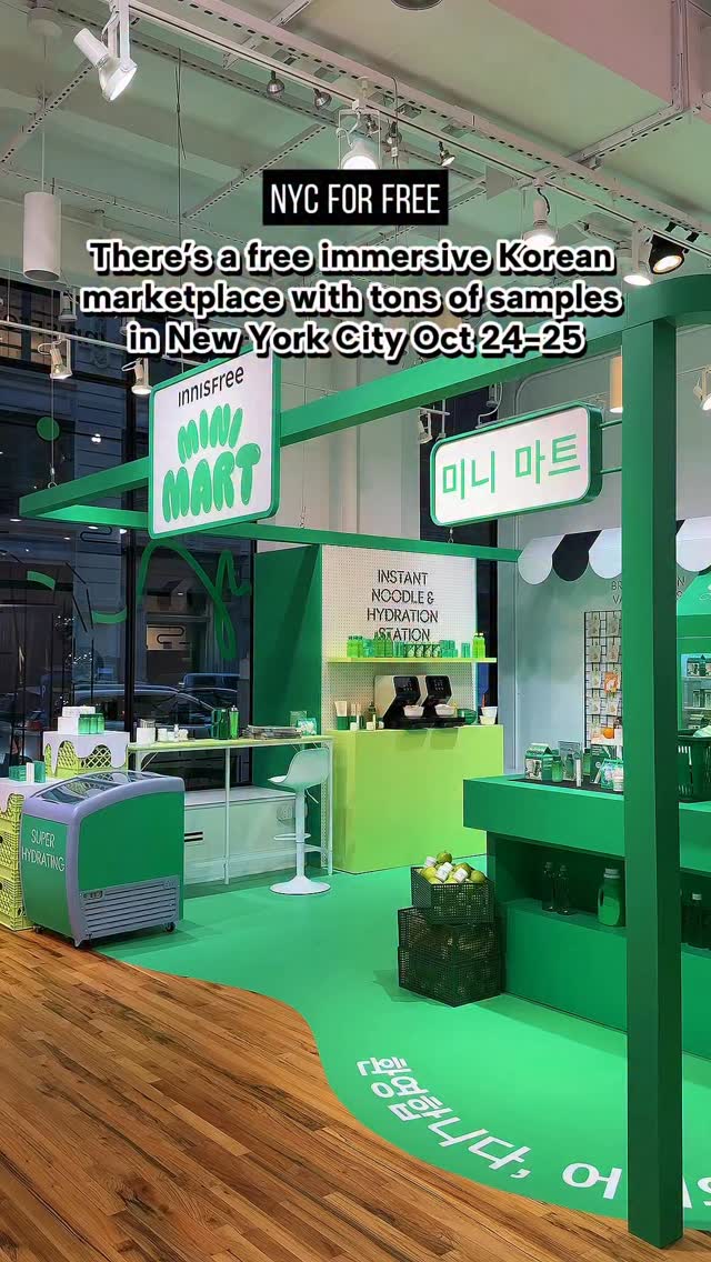 Instagram post by @nyc_forfree for LANEIGE. Caption reads: AD There’s a free immersive event with tons of....