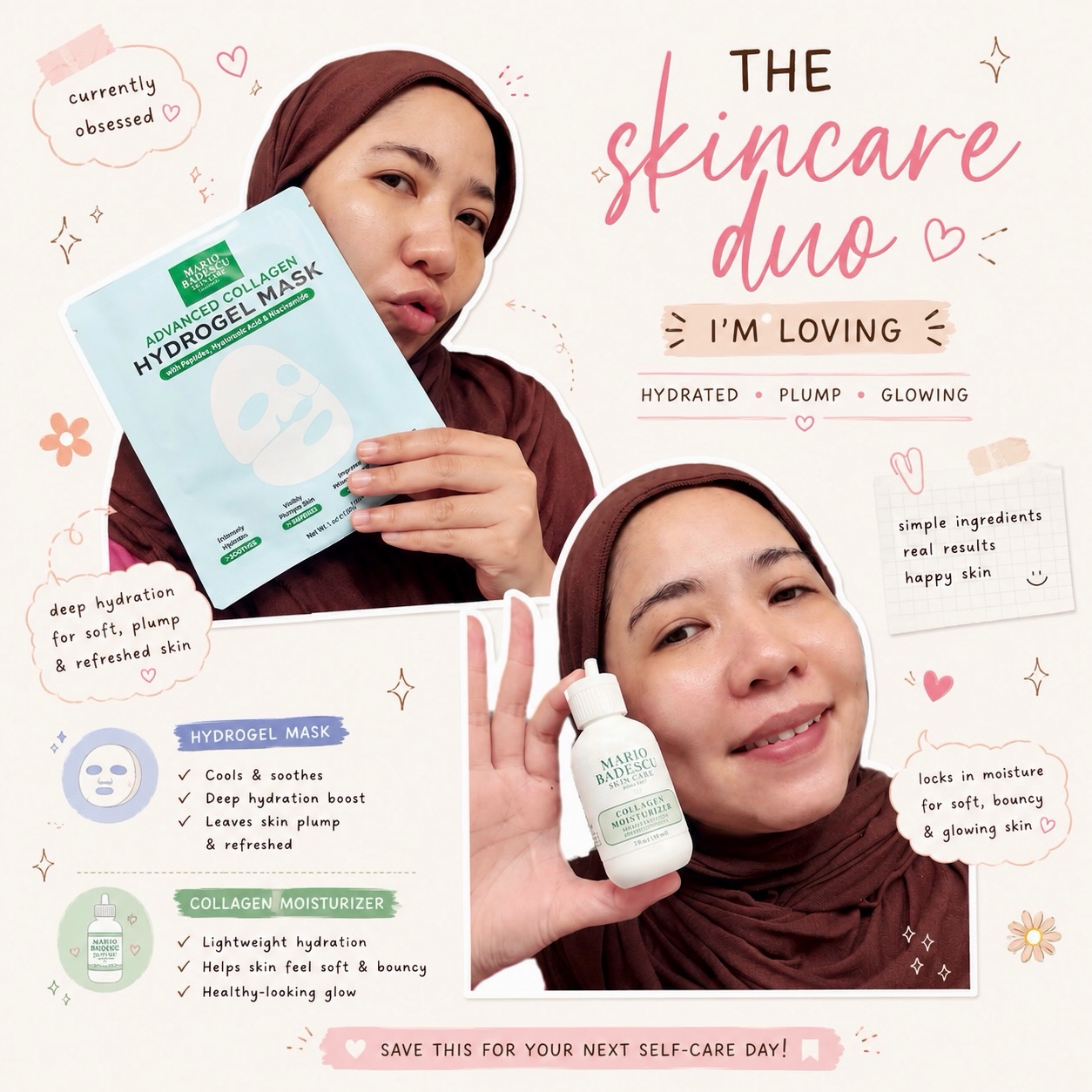 Instagram post by @ra_sha85 for Mario Badescu. Caption reads: [...] discount #mbaffiliate #mbskinsquad....