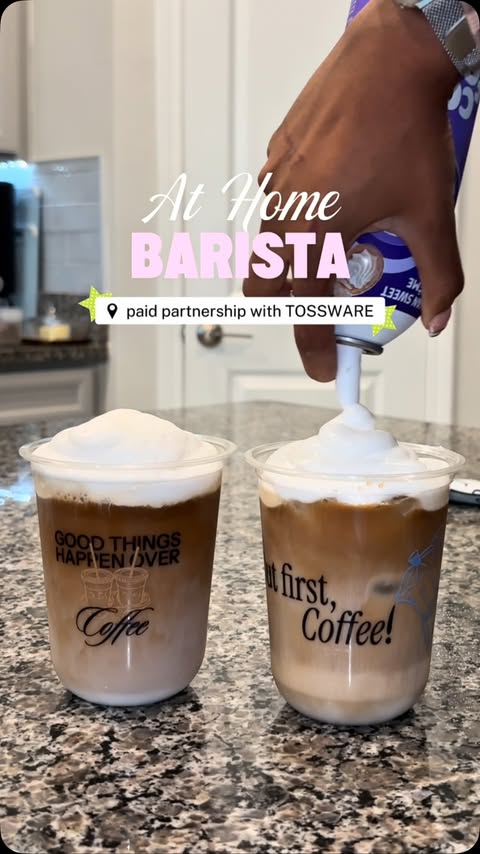 Instagram post by @nursenasia for TOSSWARE. Caption reads: [...] ☕️🤎 #ad | Paid partnership with @tossware....