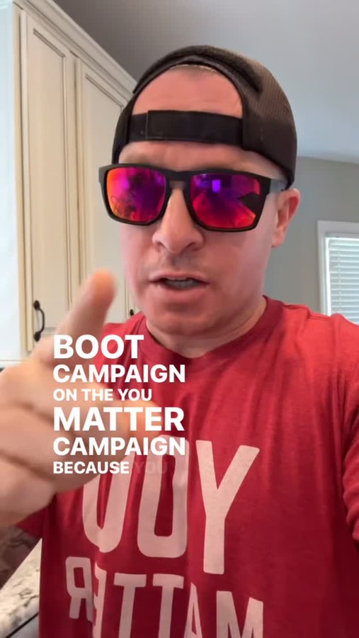 Instagram post by @veteranwithasign for Wiley X. Caption reads: You Matter. 💚
We partnered with @bootcampaign and....