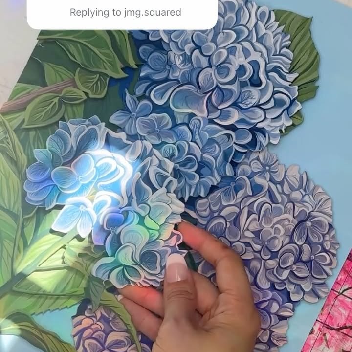 Instagram post by @katehickmanart for Glowforge. Caption reads: This is how I use my scraps from my Glowforge to....