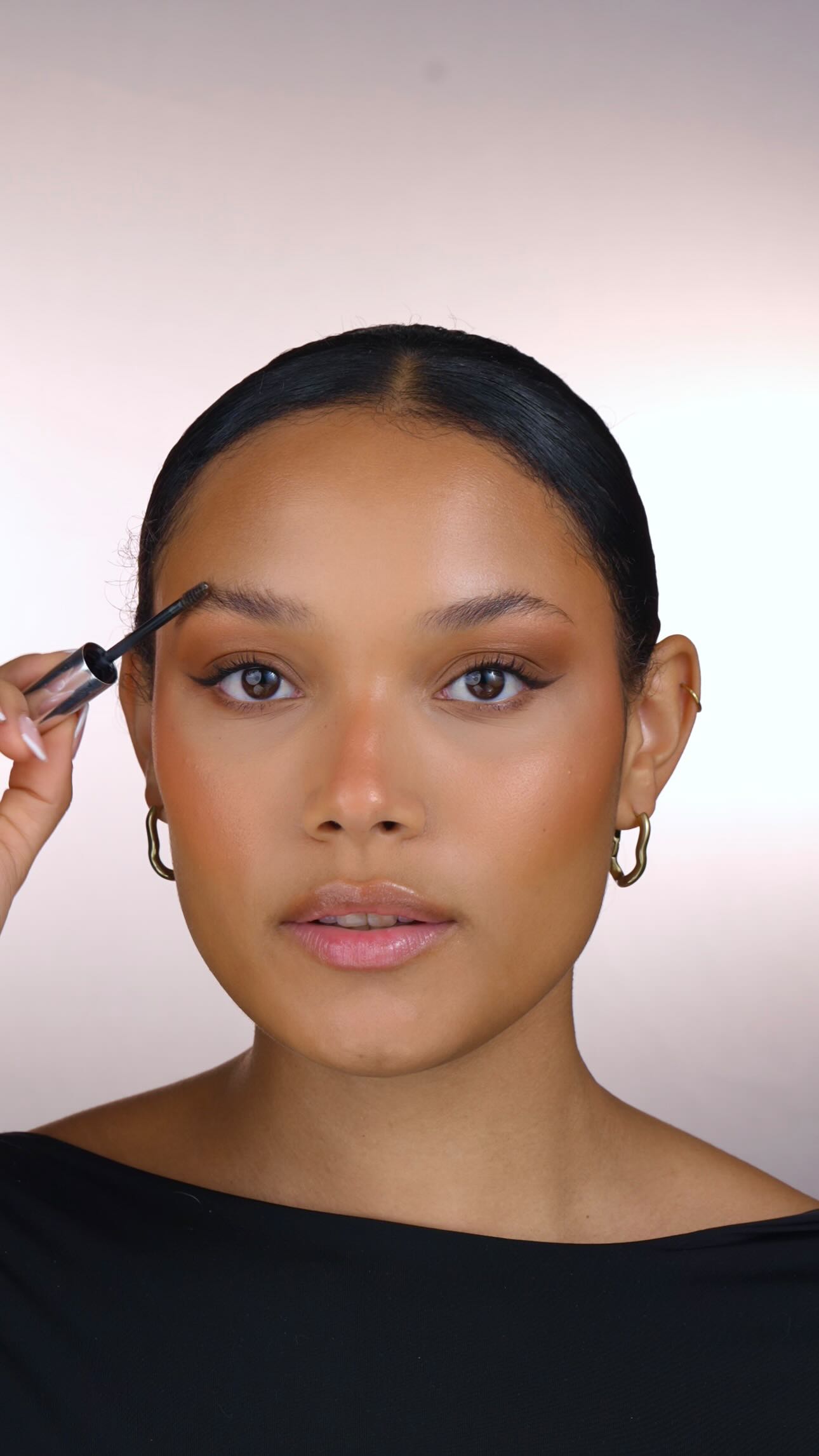 Instagram post by @leyla.films for Milk Makeup. Caption reads: Full face that lasts all day....