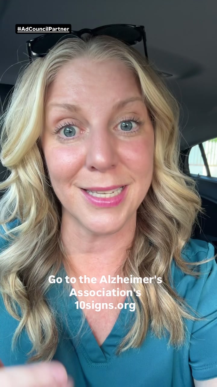 TikTok post by @hospicenursejulie for Ad Council. Caption reads: When a childhood friend called me worried about....