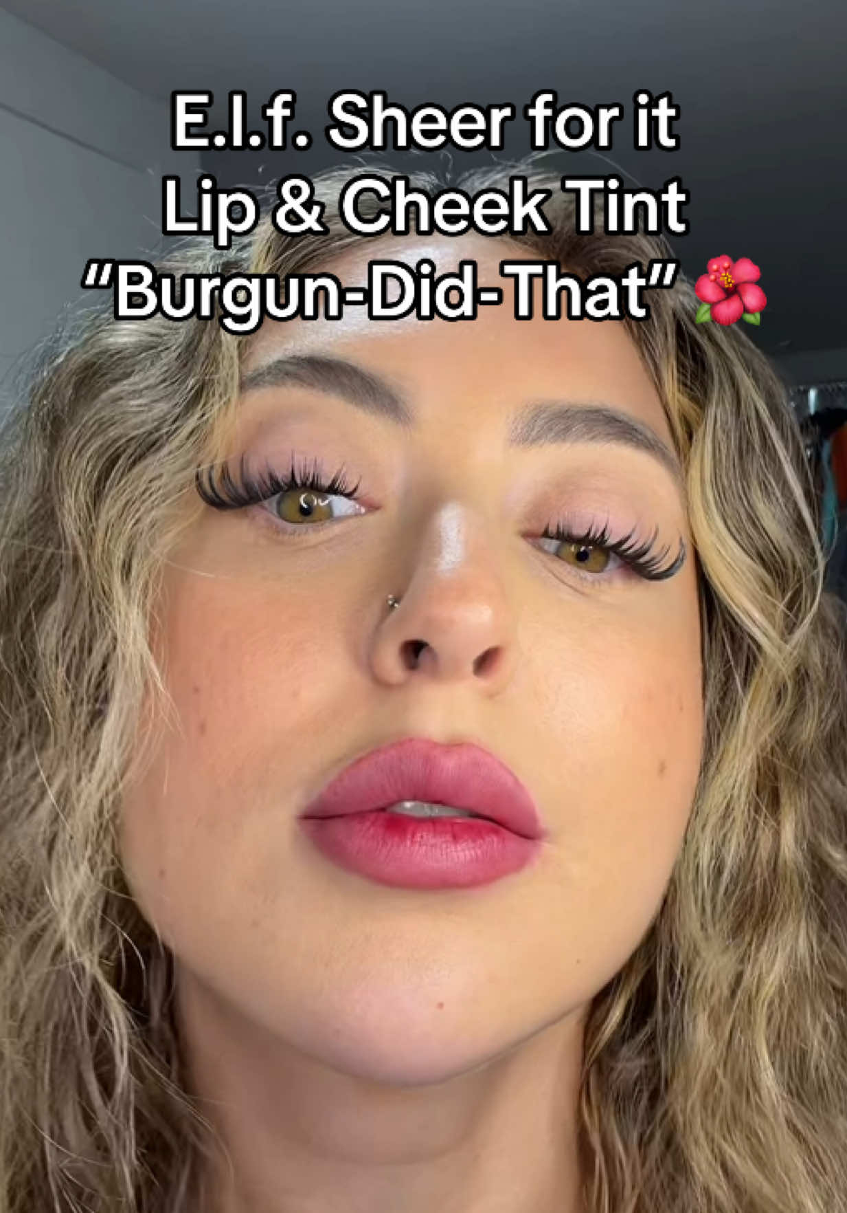 TikTok post by @kelseyalfred for e.l.f. Cosmetics. Caption reads: [...] layered for more depth 👀✨....