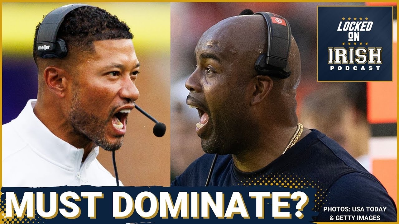 YouTube post by @LockedOnIrish for FanDuel. Caption reads: Notre Dame Must DOMINATE Syracuse to Stay in the....