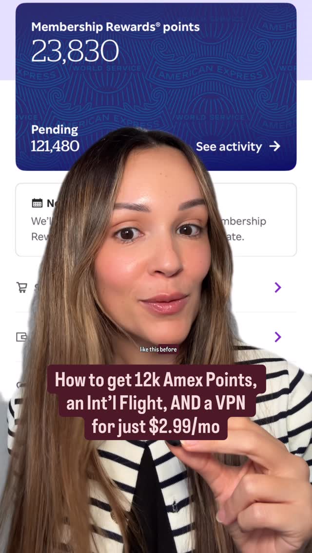Instagram post by @journeyonpoints for NordVPN. Caption reads: Don’t tell your bank I told you this 🤫.