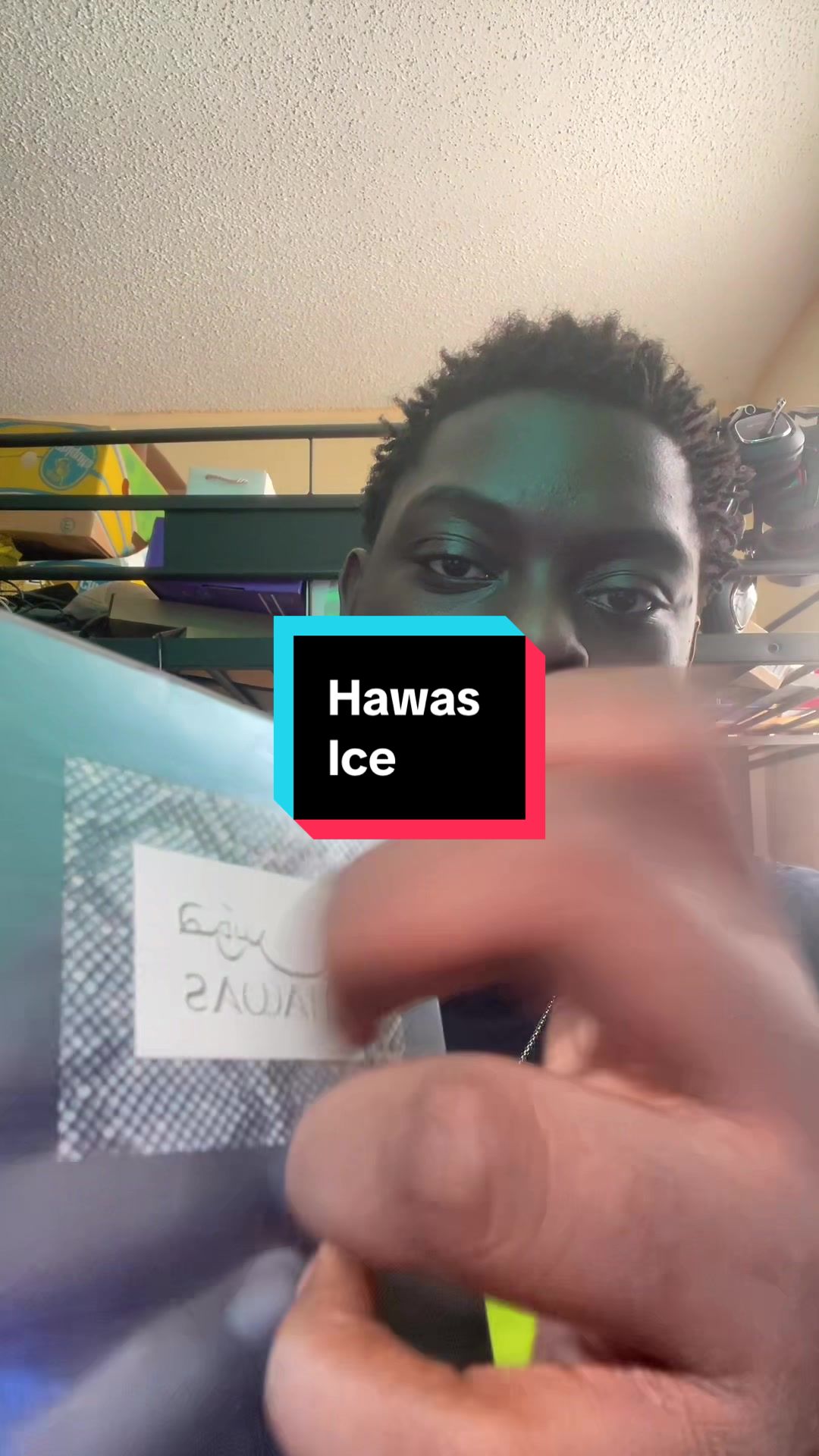 TikTok post by @cloud9asmrr for Intense Oud. Caption reads: [...] Ice Cologne #asmr #lofiasmr #hawasice....