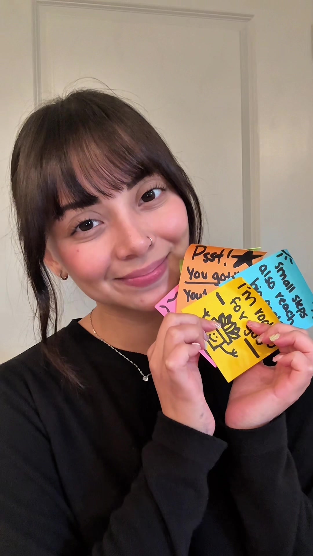 TikTok post by @robbie_ray for Post-it. Caption reads: They’re small, but these Post-it notes carry a lot....