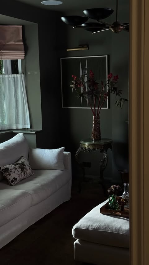 Instagram post by @chezgrez for Lick. Caption reads: [...] @mullanlighting paint colour (Griege 03)....