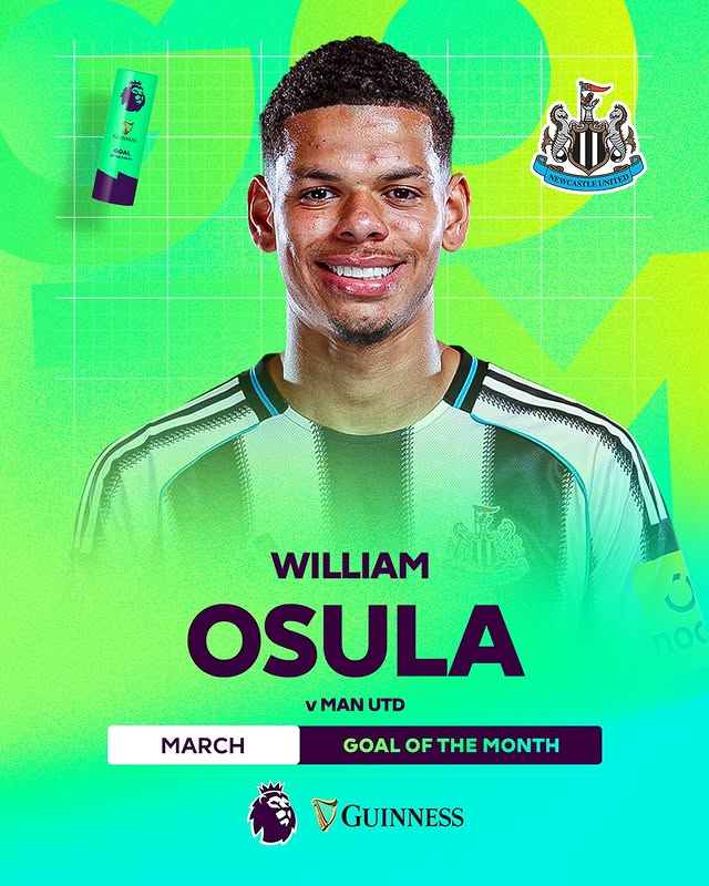 Instagram post by @williamosula for Premier League. Caption reads: A wonderful solo effort that proved to be the....