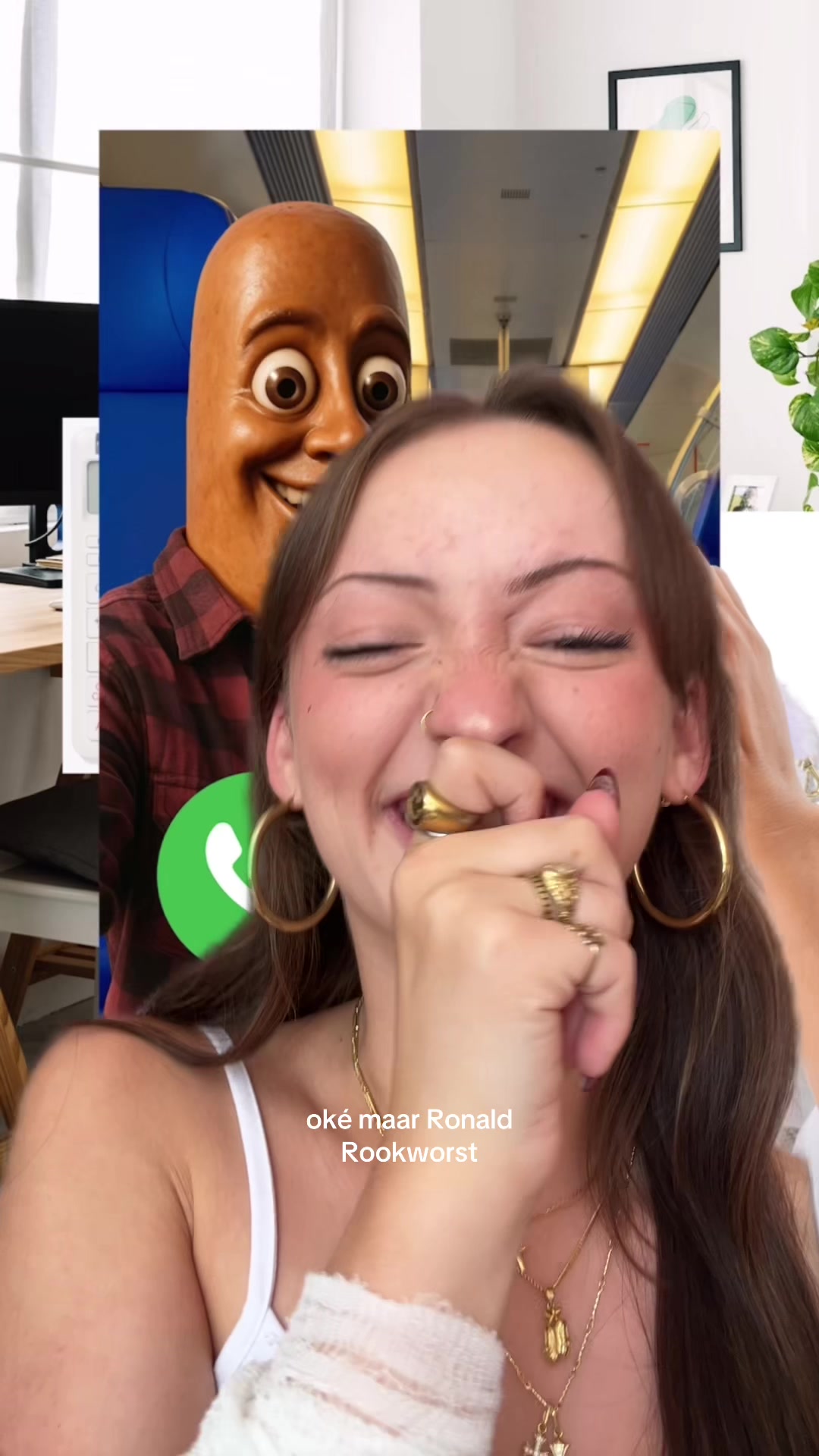 TikTok post by @brittstam4 for HEMA. Caption reads: sigma takkie is mijn nieuwe lievelings huisdier....