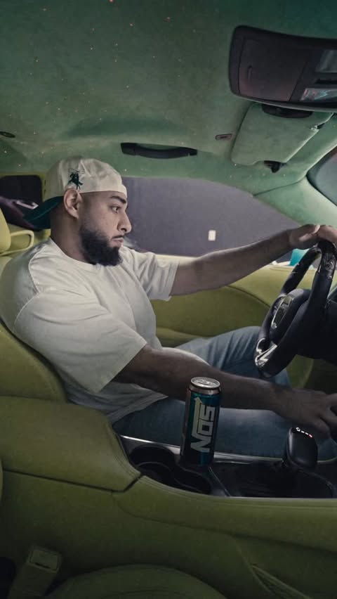 Instagram post by @dat1kat_ for NOS Energy. Caption reads: [...] it up … now it’s OVER 😈 @nosenergydrink....