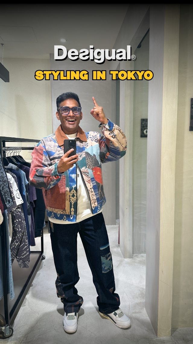 Instagram post by @smartkicksofficial for Desigual. Caption reads: Stepping up my style game in Tokyo @desigual
This....