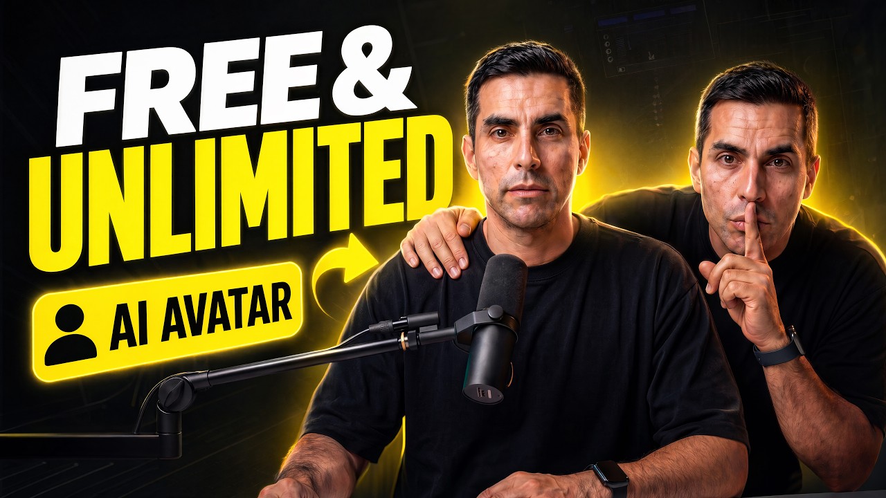 YouTube post by @malvaAI for Onlyxxhub. Caption reads: STOP Paying for HeyGen: FREE & UNLIMITED AI....