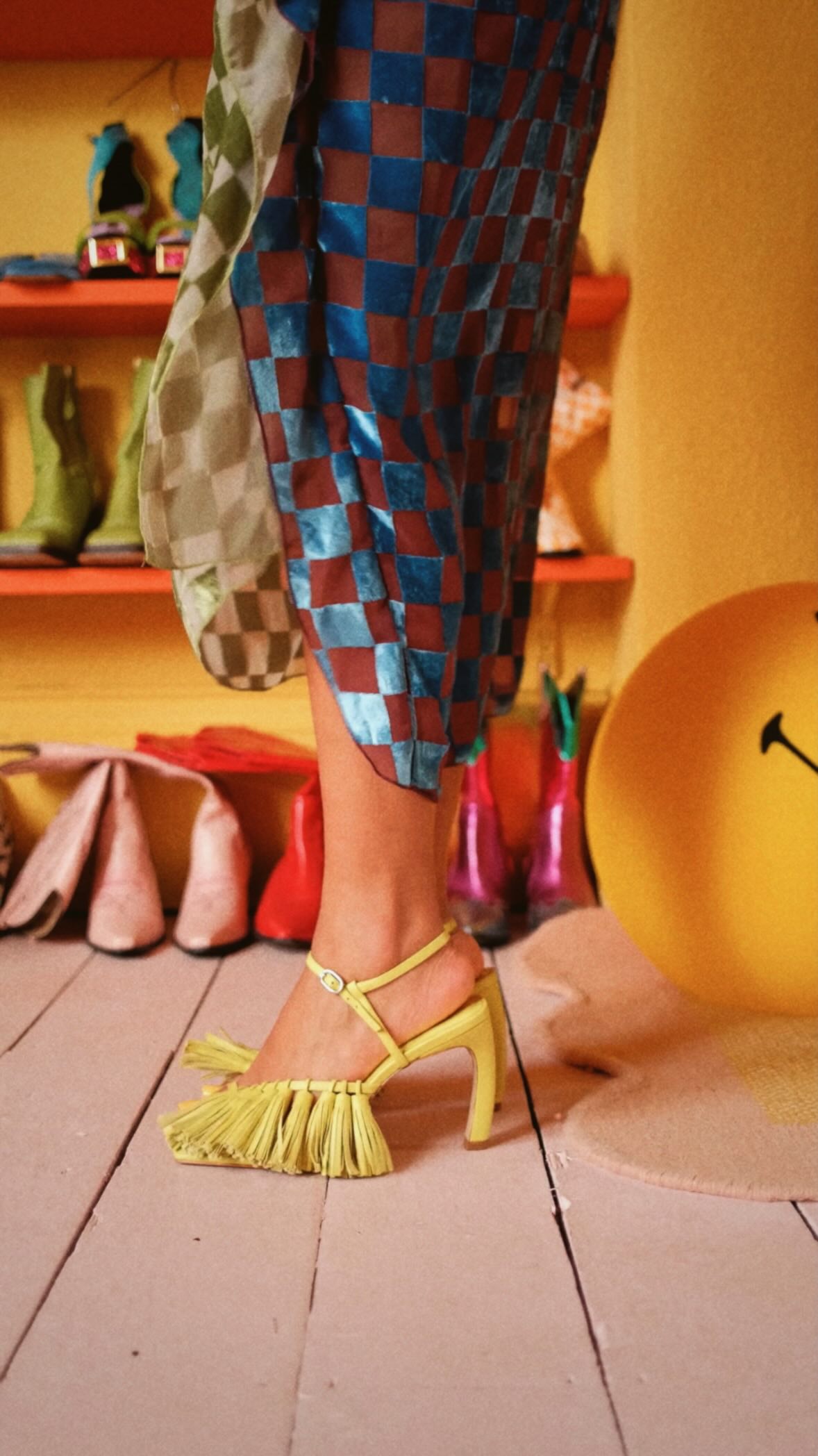 Instagram post by @alannanicolex for Sophia Webster. Caption reads: some new funky shoes in my collection with some....