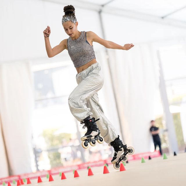 Instagram post by @ila_gus_218 for Powerslide. Caption reads: [...] met new people! Thanks to my sponsors....