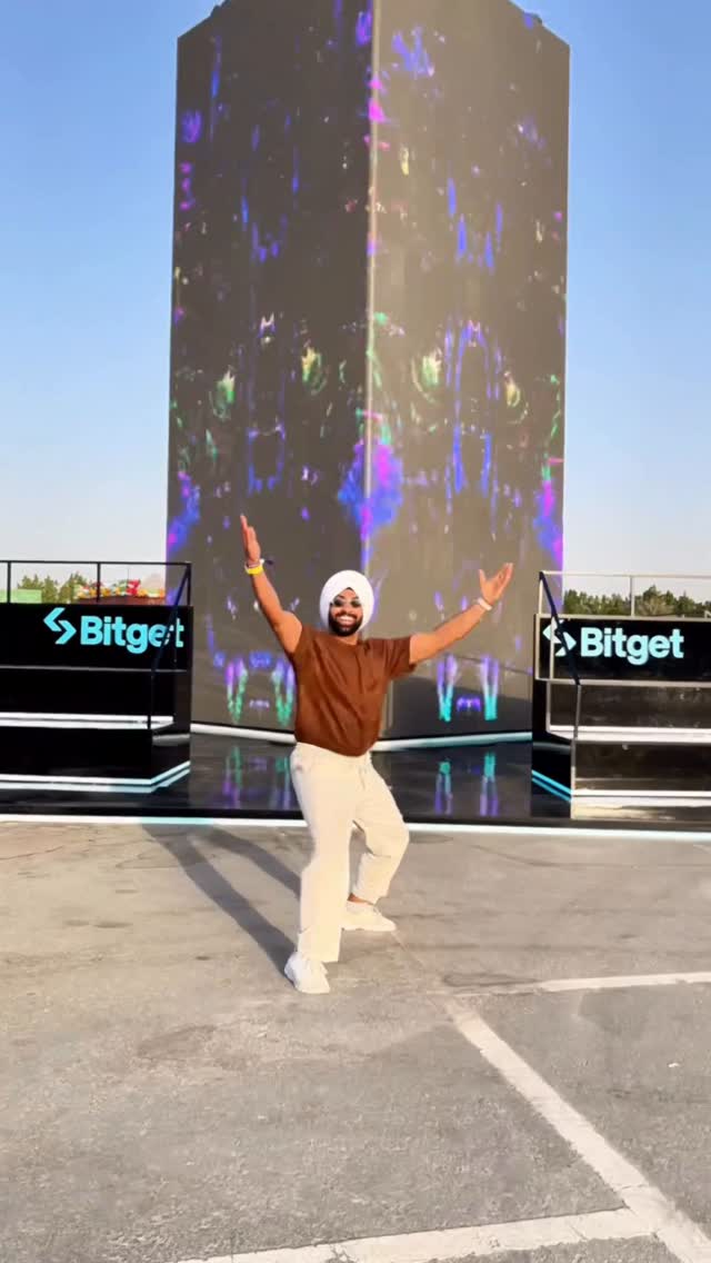 Instagram post by @purebhangra for Bitget. Caption reads: Full-on Gabru mode activated 🔥 @bitget__official....