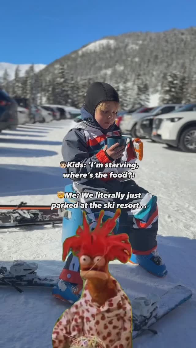 Instagram post by @littleradadventure for Tipsy Elves. Caption reads: THE SNACK STRUGGLE IS REAL... and it’s especially....