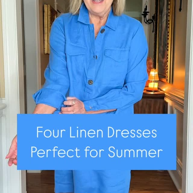 Instagram post by @50isnotold for J.Jill. Caption reads: Today, I’m sharing FOUR of my favorite linen....