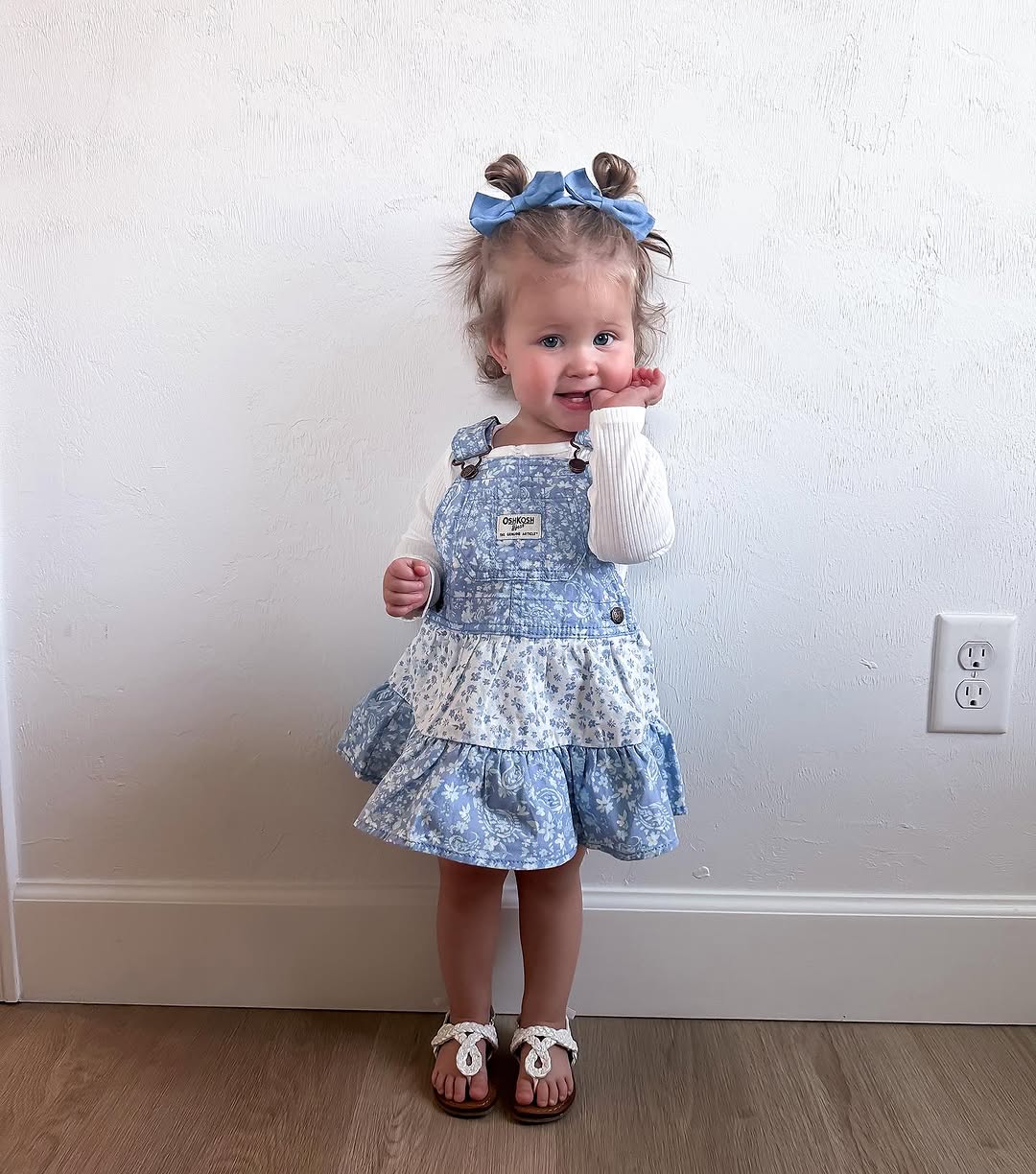 Instagram post by @kristincpressley for Carter's. Caption reads: cannot believe my baby is 18 months 🥲 @carters is....