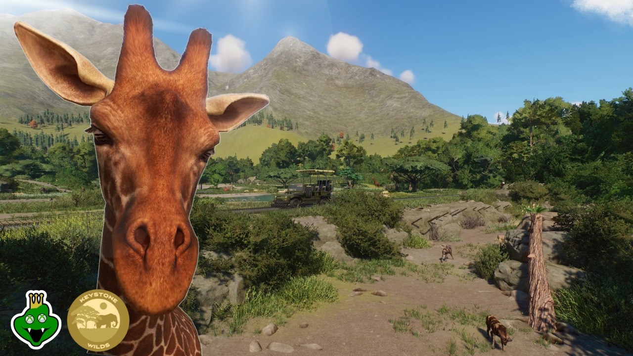 YouTube post by @Kingpin_2058 for edZOOcation. Caption reads: Creating a MASSIVE African Savannah for Giraffes,....